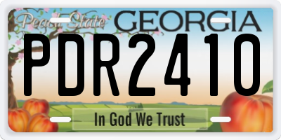 GA license plate PDR2410