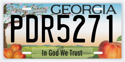 GA license plate PDR5271