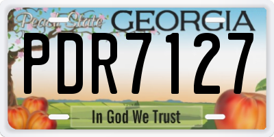 GA license plate PDR7127