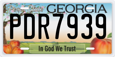 GA license plate PDR7939