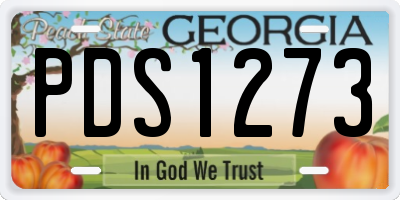 GA license plate PDS1273