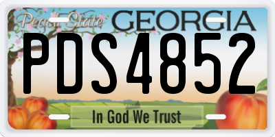 GA license plate PDS4852
