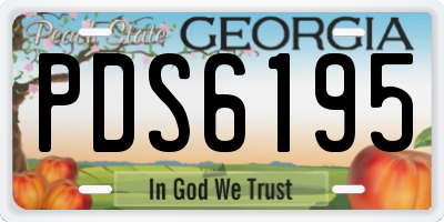 GA license plate PDS6195
