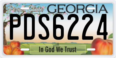 GA license plate PDS6224