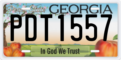 GA license plate PDT1557