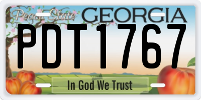 GA license plate PDT1767