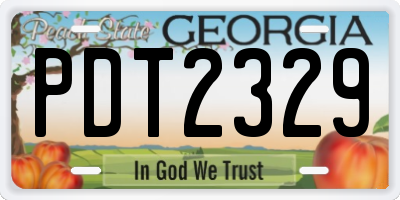 GA license plate PDT2329