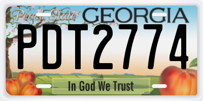 GA license plate PDT2774