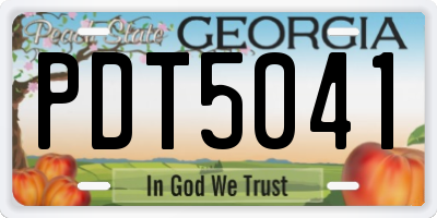 GA license plate PDT5041