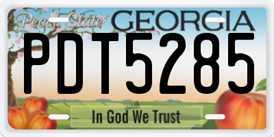 GA license plate PDT5285