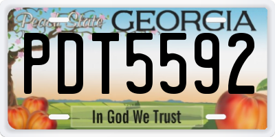 GA license plate PDT5592
