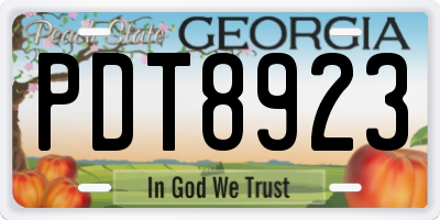 GA license plate PDT8923