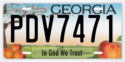 GA license plate PDV7471
