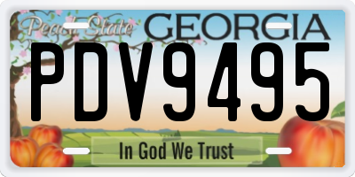 GA license plate PDV9495