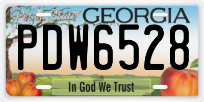 GA license plate PDW6528
