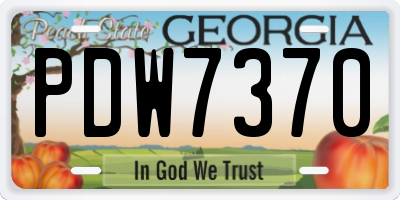 GA license plate PDW7370