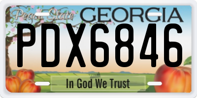 GA license plate PDX6846