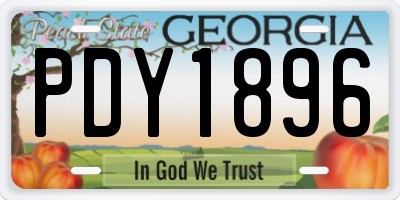 GA license plate PDY1896