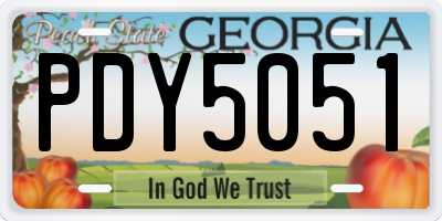 GA license plate PDY5051