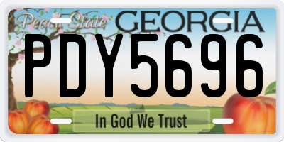 GA license plate PDY5696