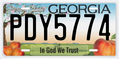GA license plate PDY5774