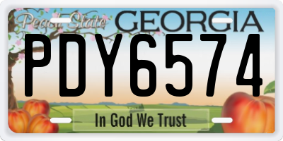 GA license plate PDY6574