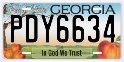 GA license plate PDY6634