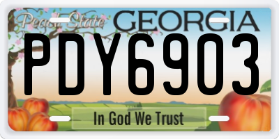 GA license plate PDY6903
