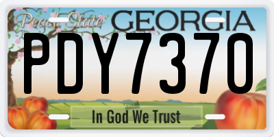 GA license plate PDY7370