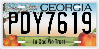GA license plate PDY7619