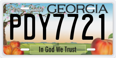 GA license plate PDY7721