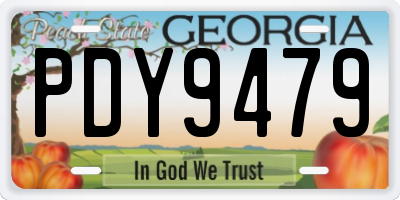 GA license plate PDY9479