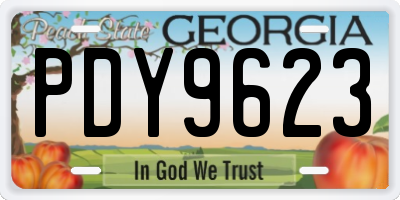 GA license plate PDY9623