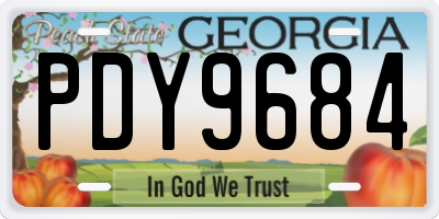 GA license plate PDY9684