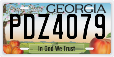 GA license plate PDZ4079