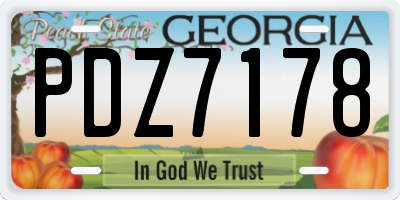 GA license plate PDZ7178