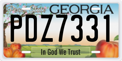 GA license plate PDZ7331