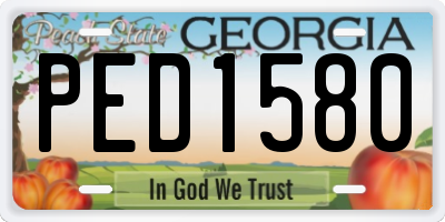 GA license plate PED1580