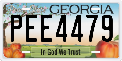 GA license plate PEE4479