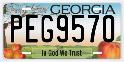 GA license plate PEG9570