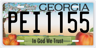 GA license plate PEI1155