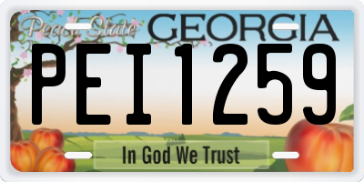 GA license plate PEI1259