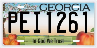 GA license plate PEI1261