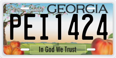 GA license plate PEI1424