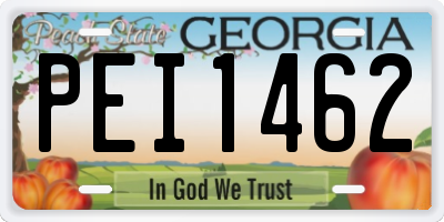 GA license plate PEI1462