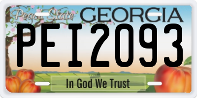 GA license plate PEI2093