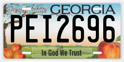 GA license plate PEI2696