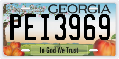 GA license plate PEI3969