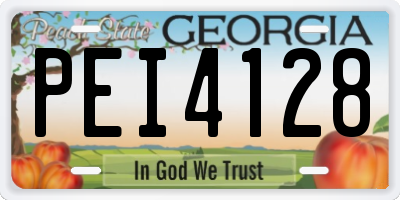 GA license plate PEI4128