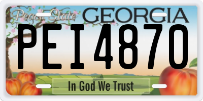 GA license plate PEI4870
